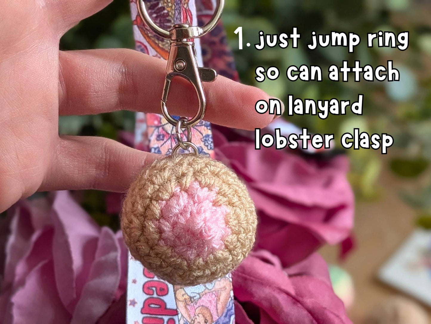 Mini Crochet Breasts (lanyard add on offer)