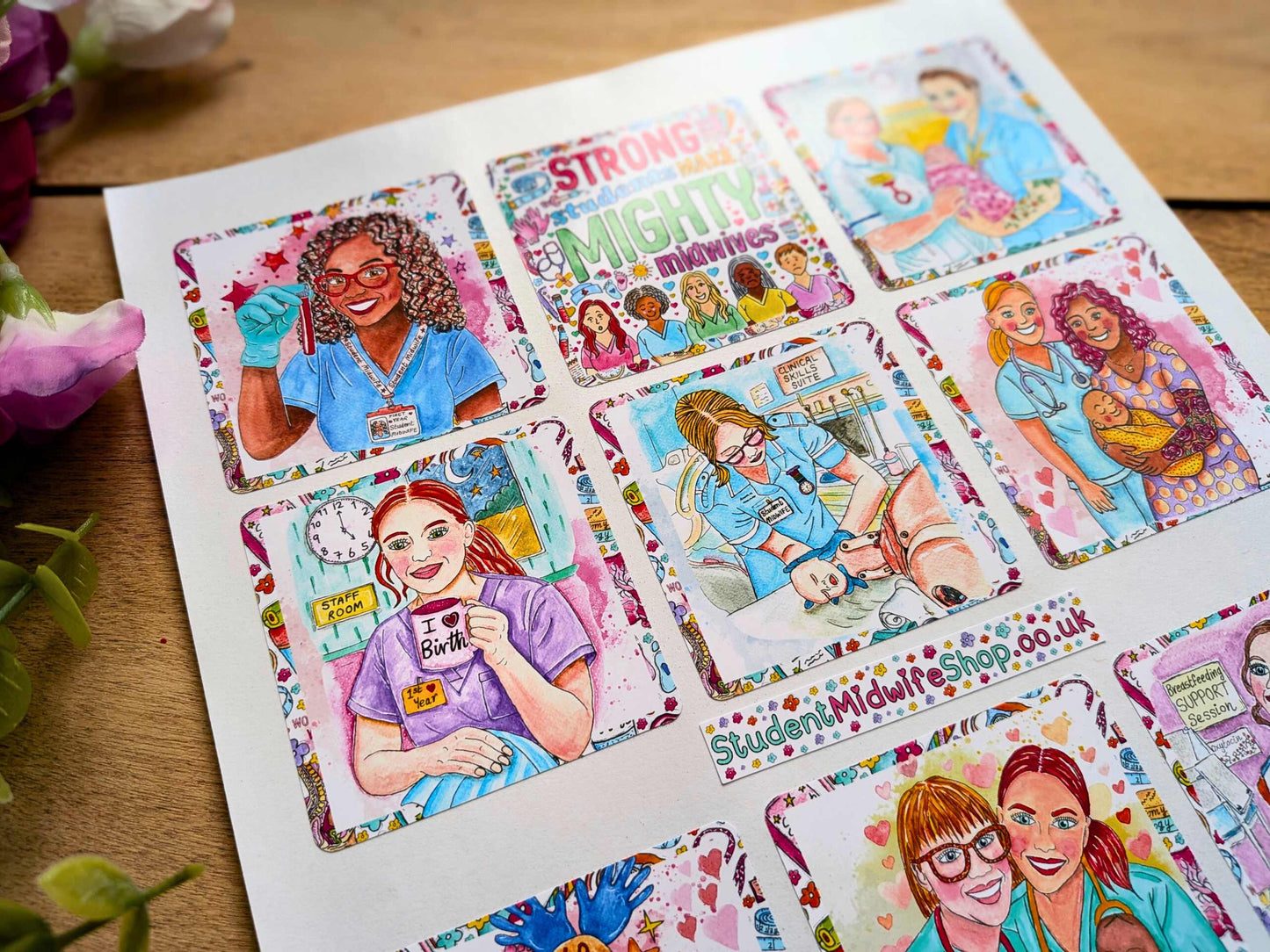 Student Midwife Stickers