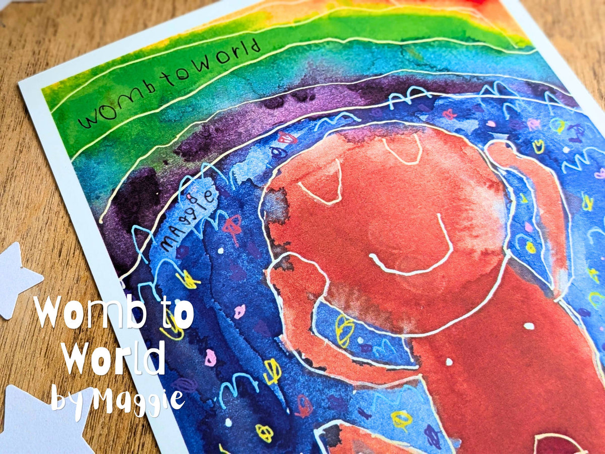 Womb to World: Home Birth Art by Maggie, A5 Print