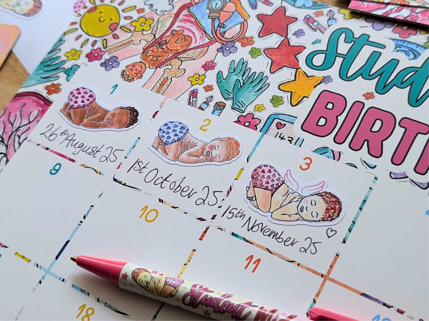 Birth Counter A3 Print + Stickers