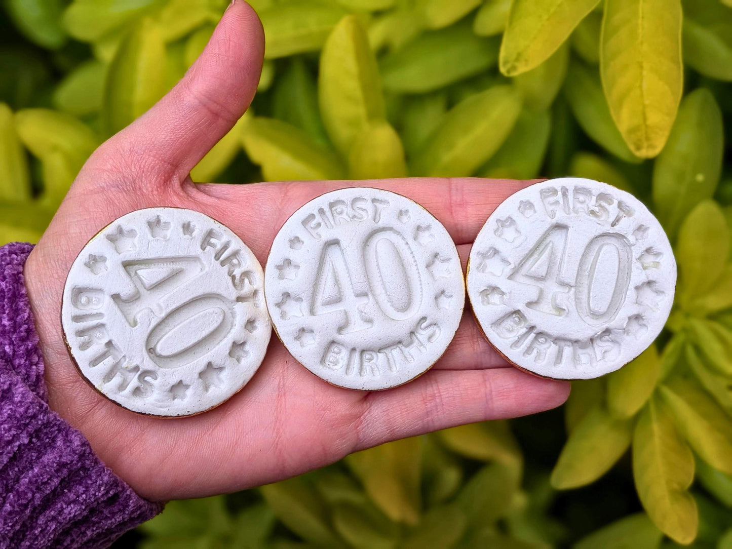 Golden "40 Births" Keepsake for Student Midwife