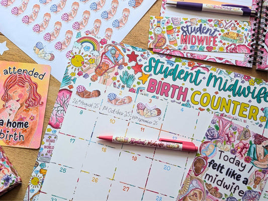 Birth Counter A3 Print + Stickers