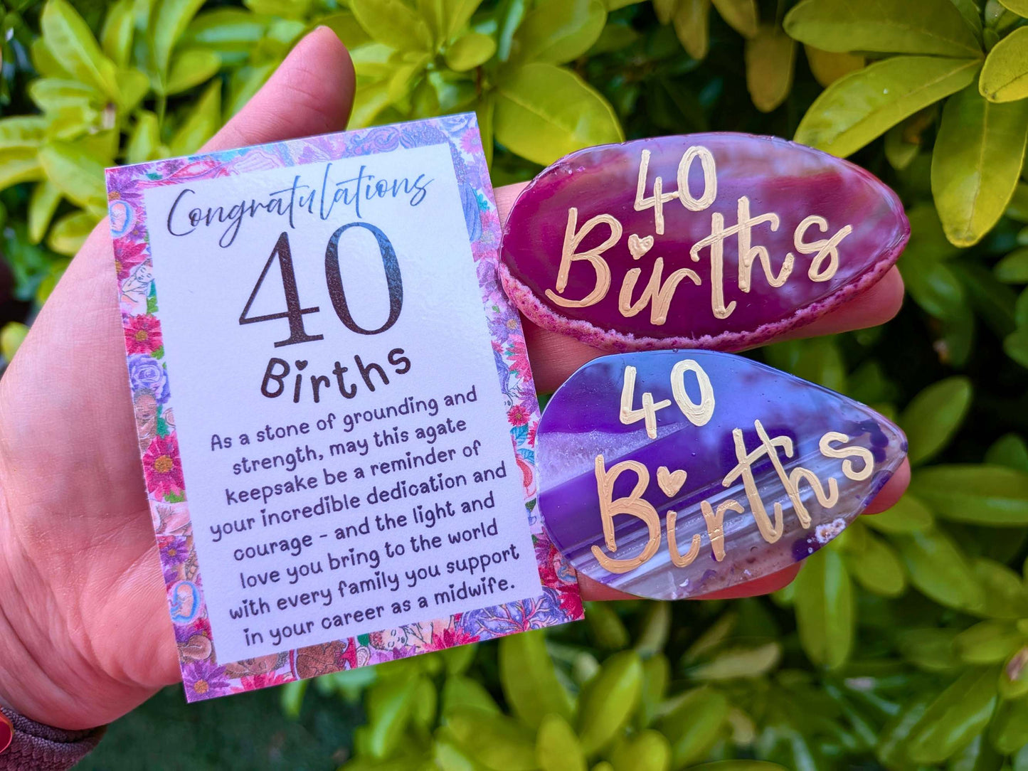 Crystal 40 Births Keepsake for Student Midwife