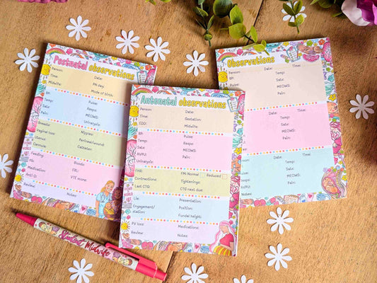 Midwife Observation Pocket Notepads, Set of 3