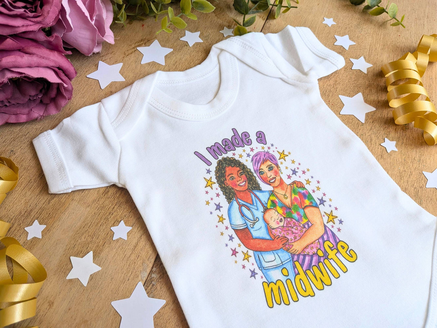 40 Births Baby Vest Gift - I Made a Midwife