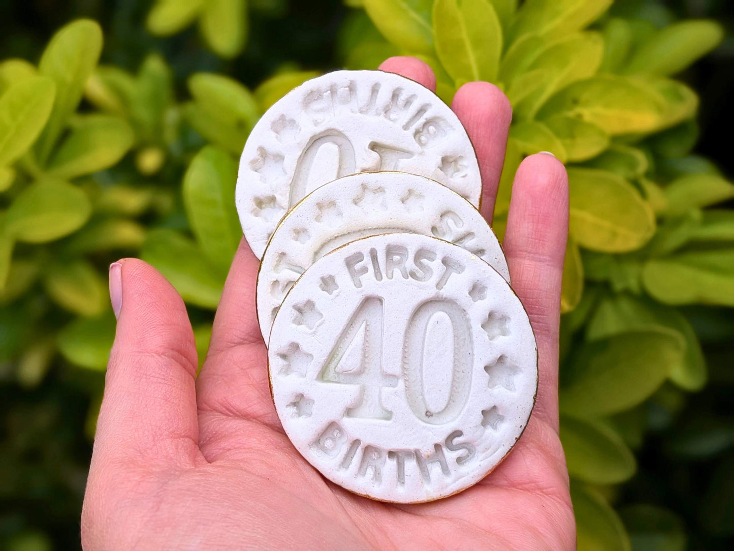Golden "40 Births" Keepsake for Student Midwife