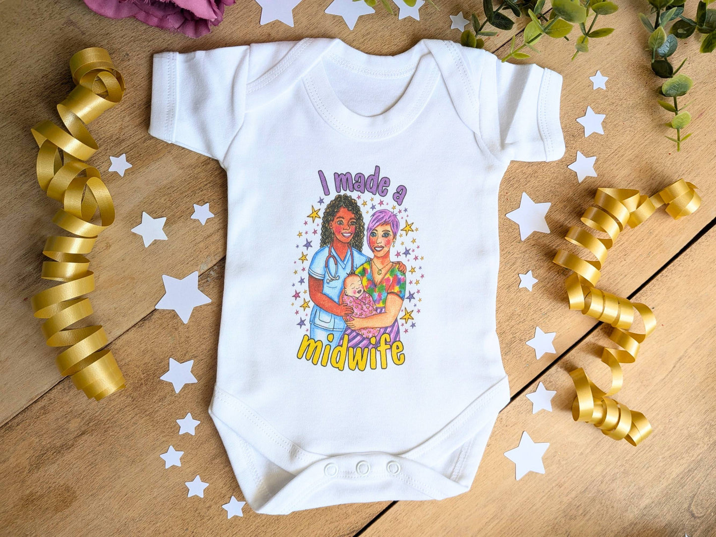40 Births Baby Vest Gift - I Made a Midwife