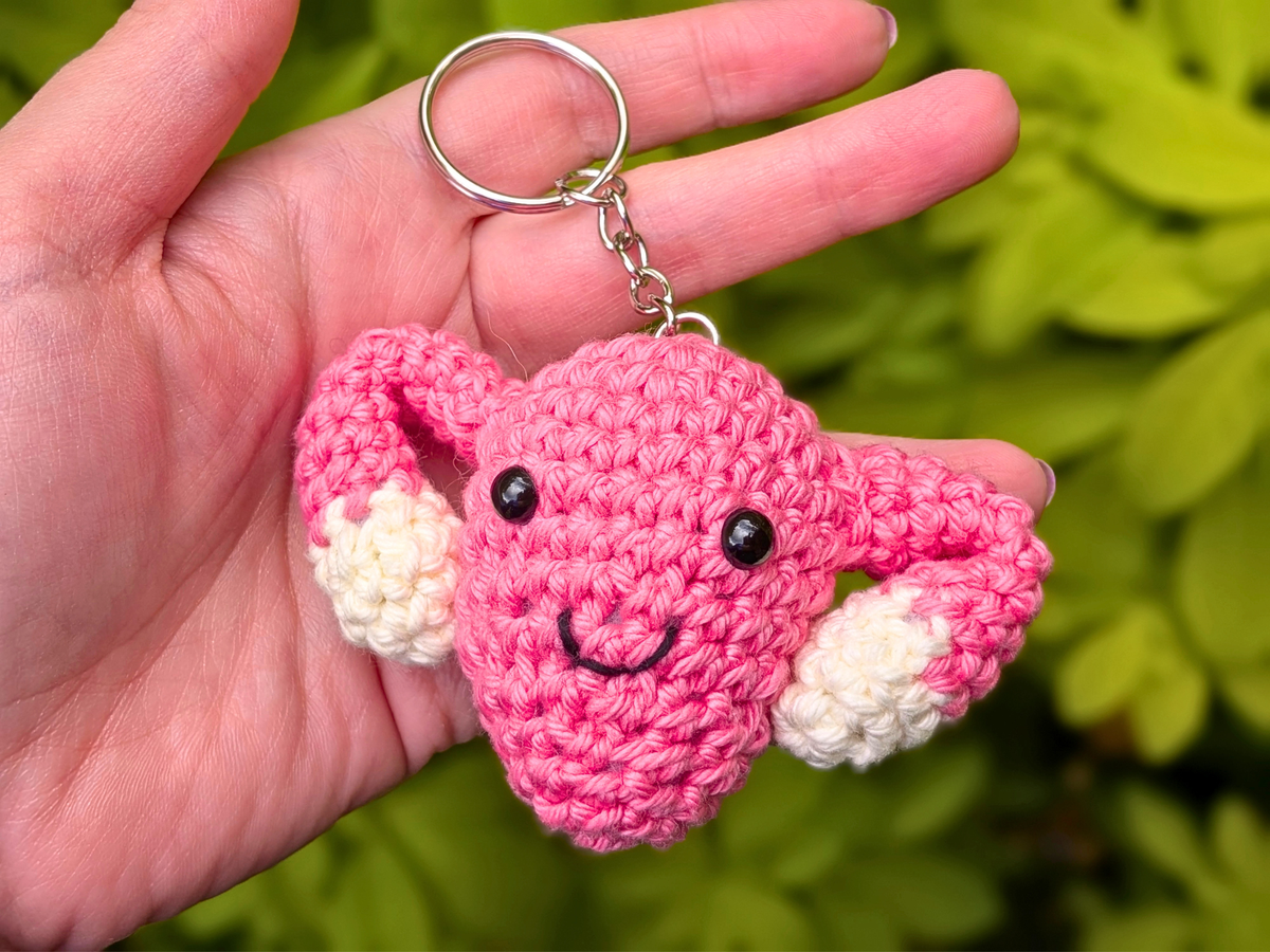 Cute Crochet Womb Keychain Decoration