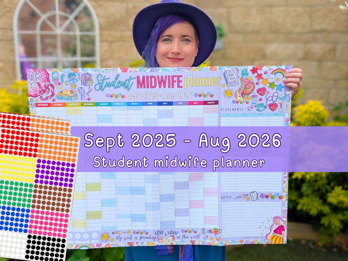 Student Midwife Wall Planner September 2025