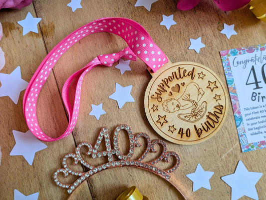 40 Births Wooden Medal for Student Midwife