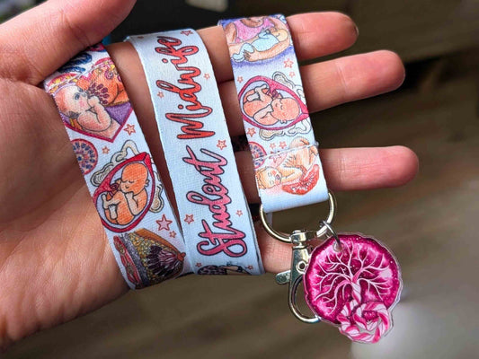 Student Midwife Lanyard Key Fob