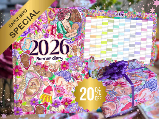 Womb to World 2026 Planner Diary and Calendar Set