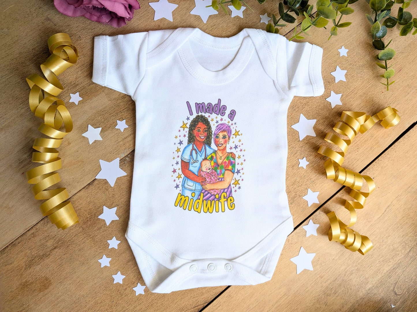 40 Births Baby Vest Gift - I Made a Midwife