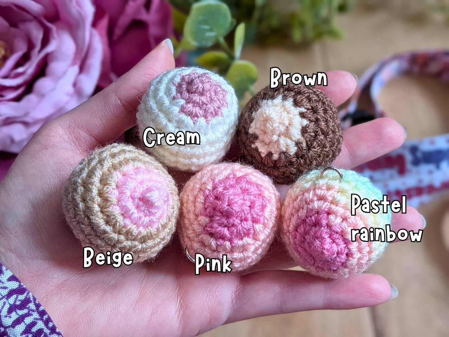 Mini Crochet Breasts (lanyard add on offer)