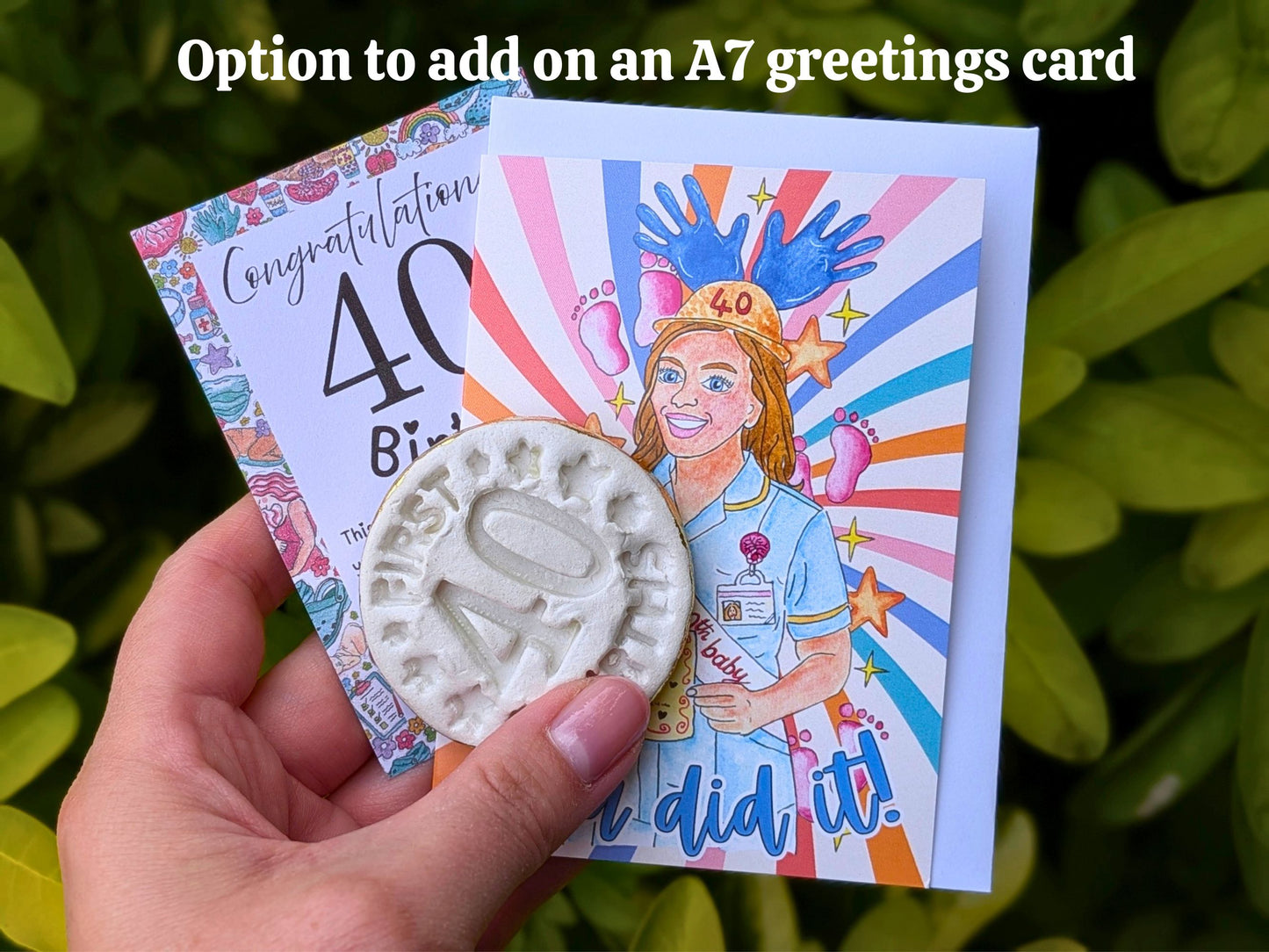Golden "40 Births" Keepsake for Student Midwife