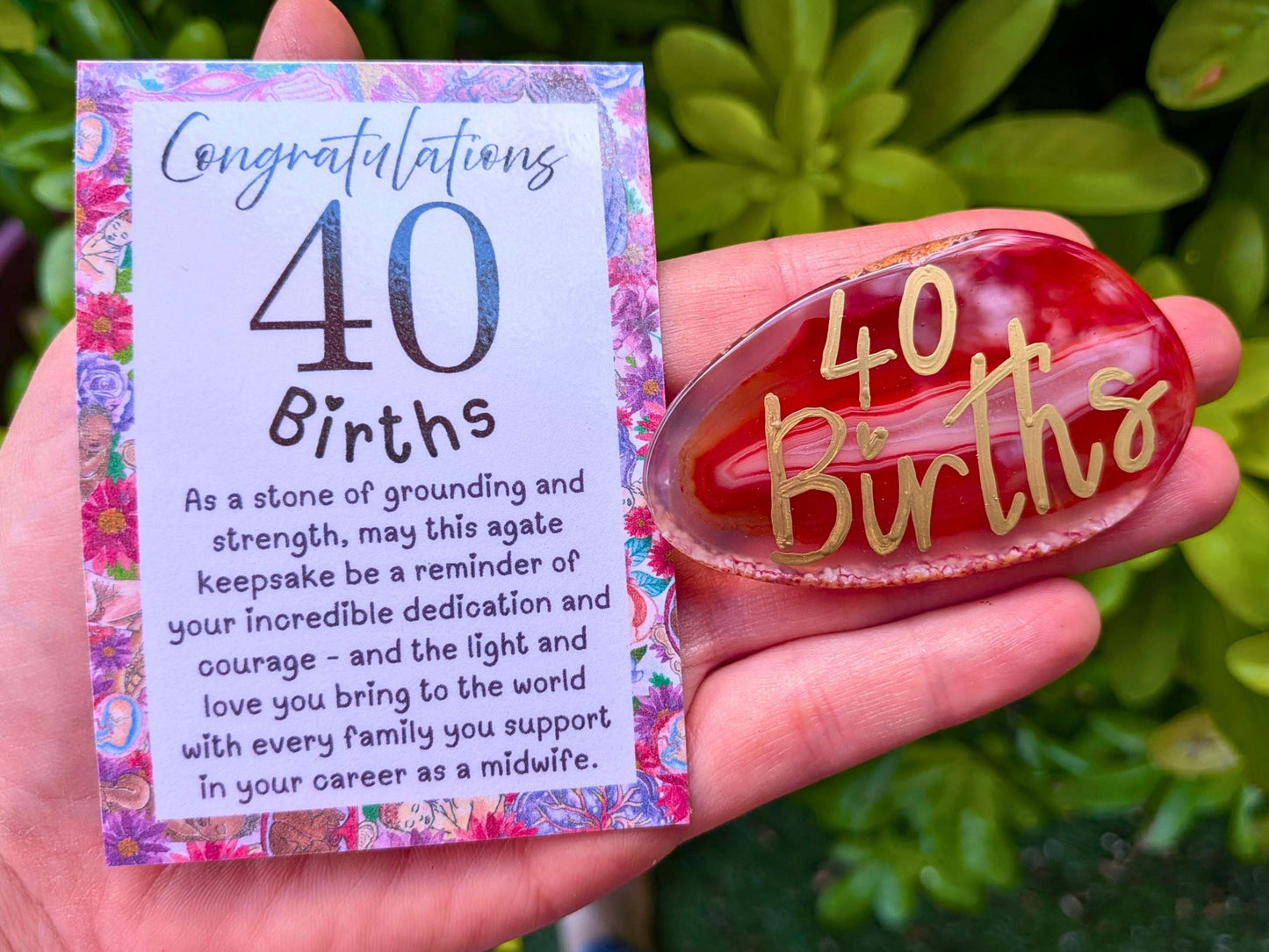 Crystal 40 Births Keepsake for Student Midwife