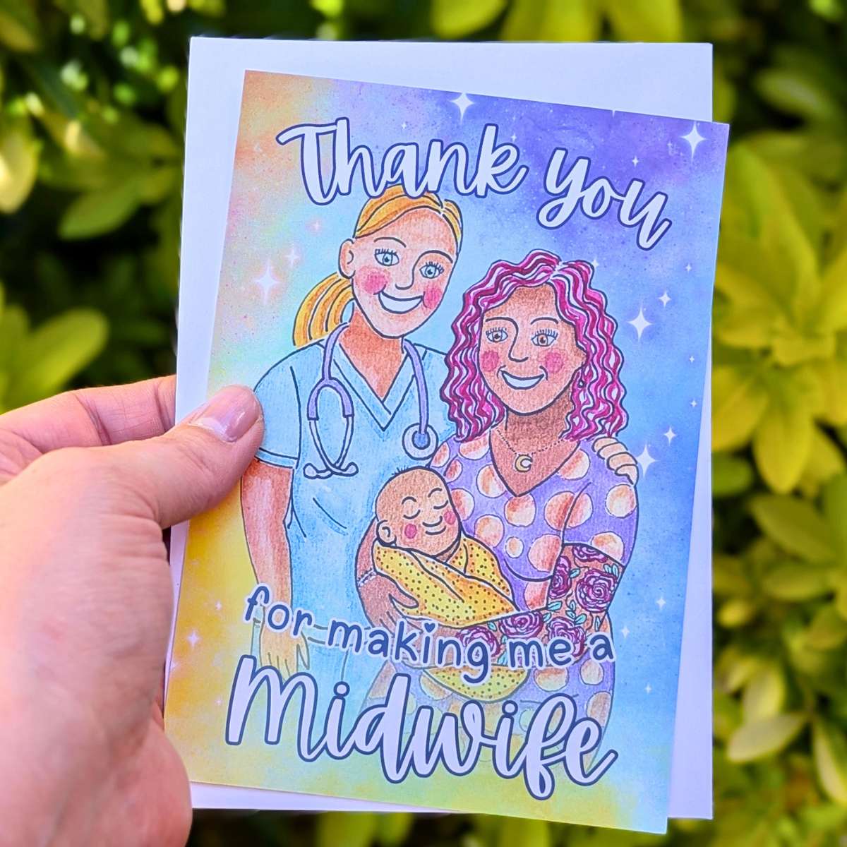 Golden "I Made a Midwife" Keepsake for 40th Baby
