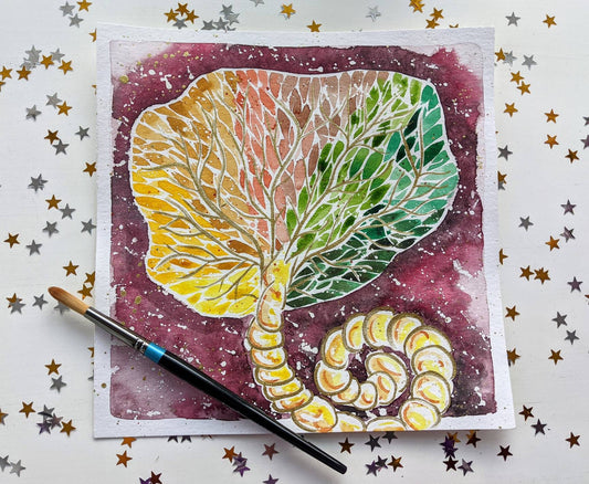 Tree of Life Placenta Art Original Womb 10" Watercolour Painting: Pictures for Pregnancy, Birth, New Mums, Midwife