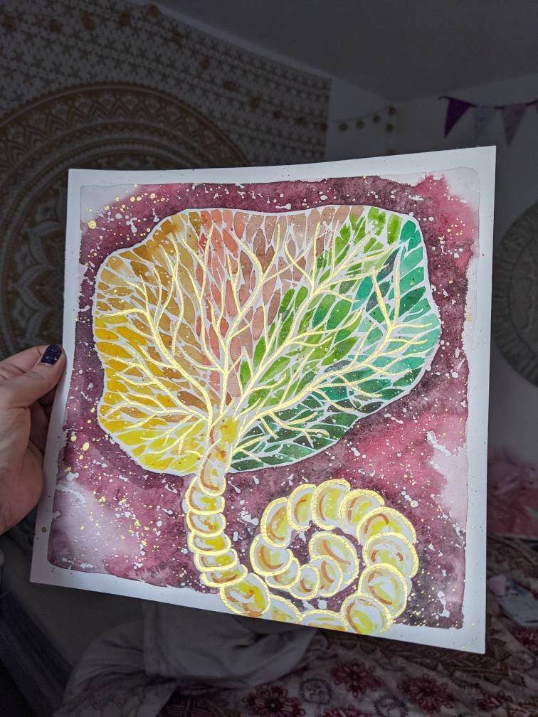 Tree of Life Placenta Art Original Womb 10" Watercolour Painting: Pictures for Pregnancy, Birth, New Mums, Midwife