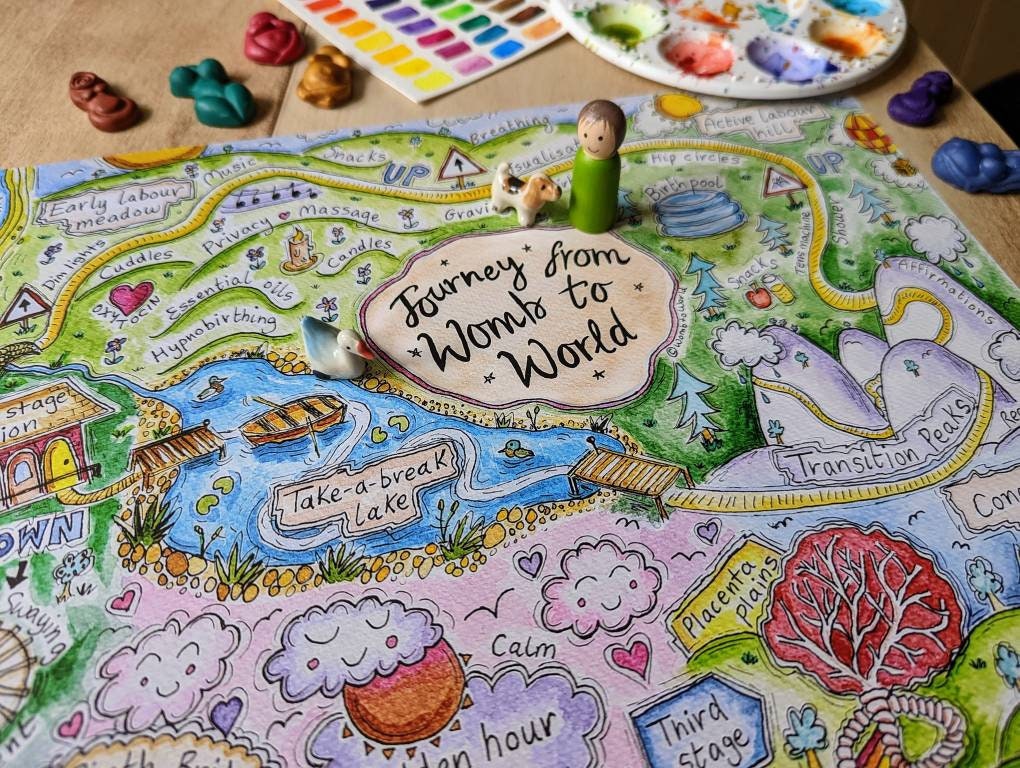 Stages of Birth Journey Map A3 Poster