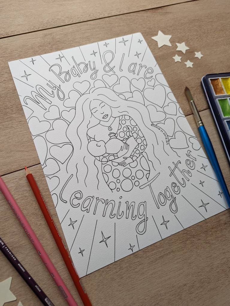 Breastfeeding Support Colouring Affirmation PDF