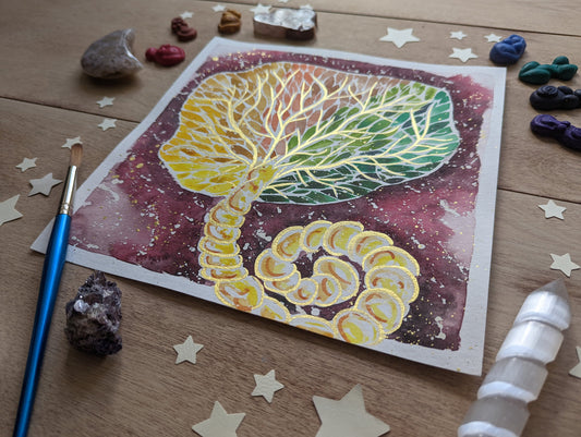 Tree of Life Placenta Art Original Womb 10" Watercolour Painting: Pictures for Pregnancy, Birth, New Mums, Midwife