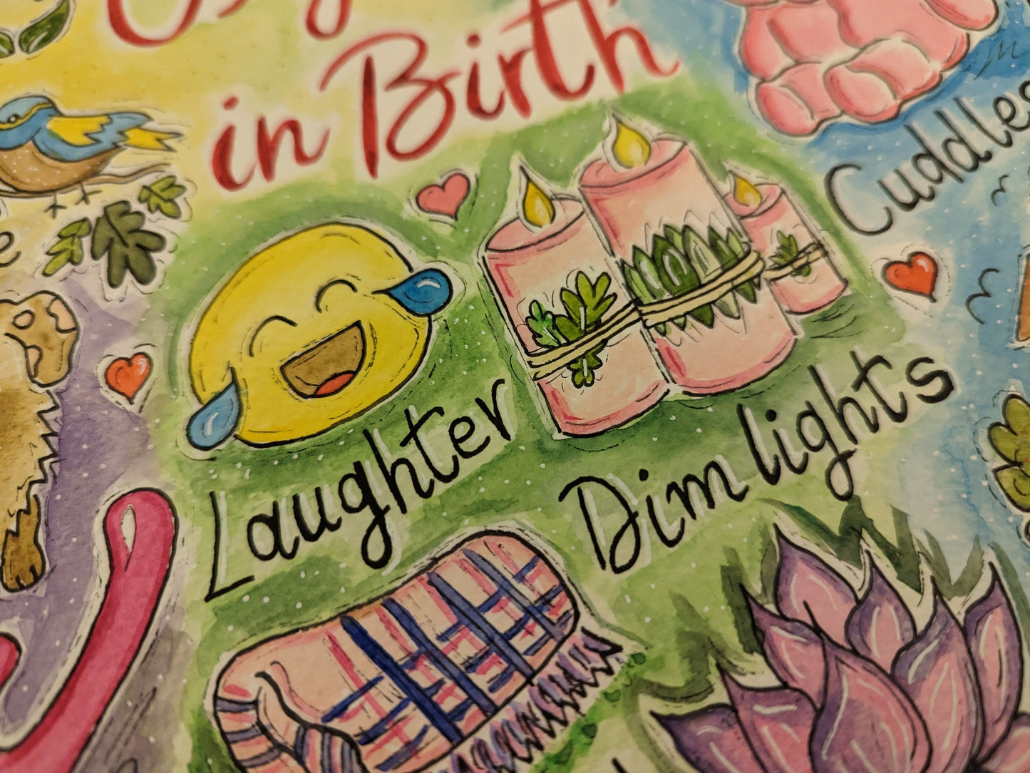 Oxytocin Birth PDF Poster: Labour Hormones, Doula Antenatal Class Printouts for Birth (PDF Download)
