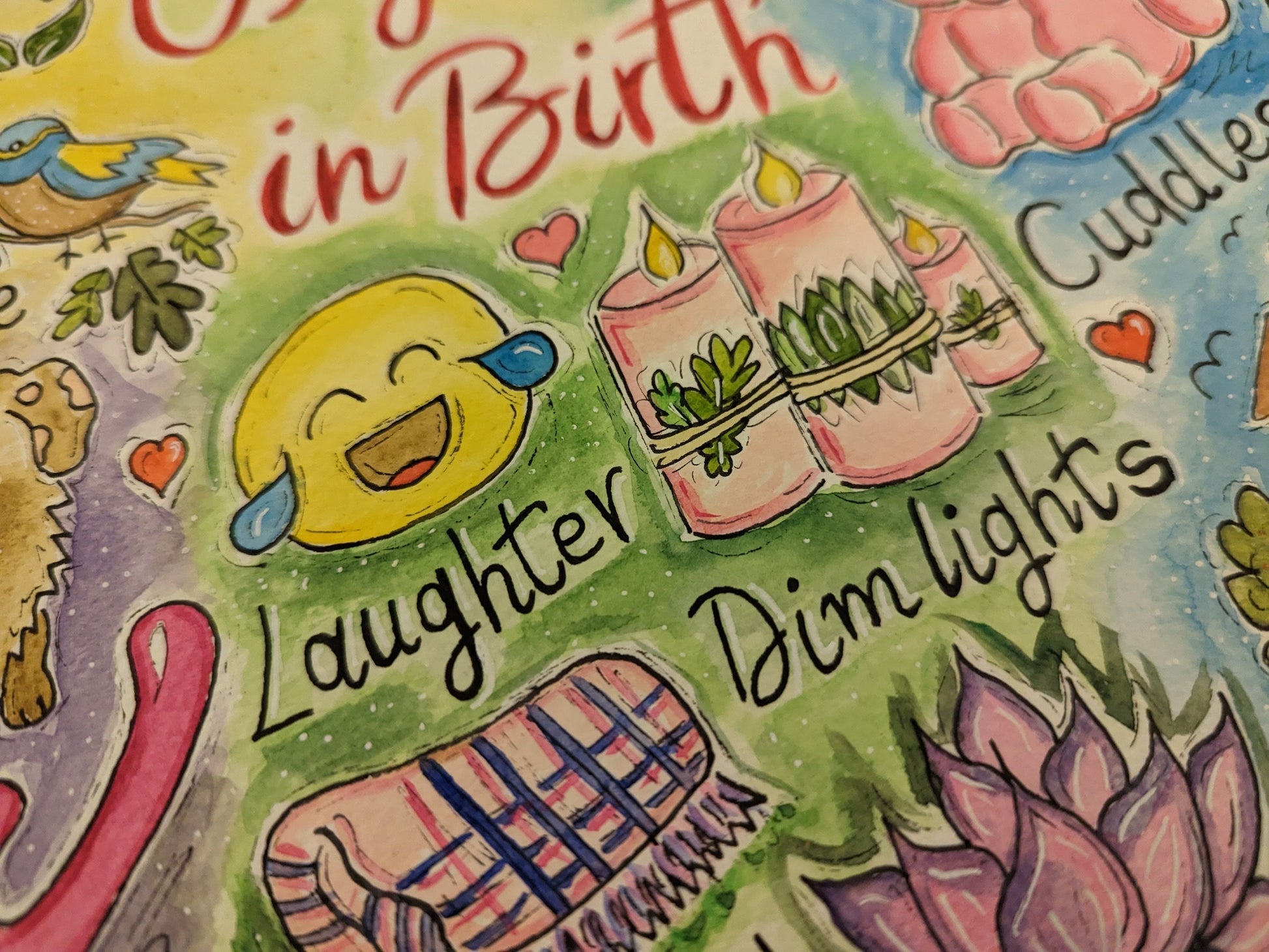 Oxytocin Birth PDF Poster: Labour Hormones, Doula Antenatal Class Printouts for Birth (PDF Download)