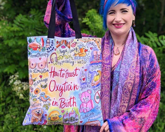 Oxytocin Doula Tote Bag: Birth Bag, Midwife Gift