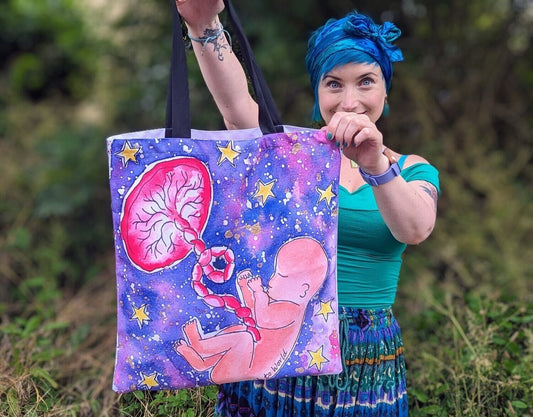 Baby Womb Art Bag | Pregnancy Maternity Bag | Hospital Birth Bag | New Baby Gift | Midwife Gift