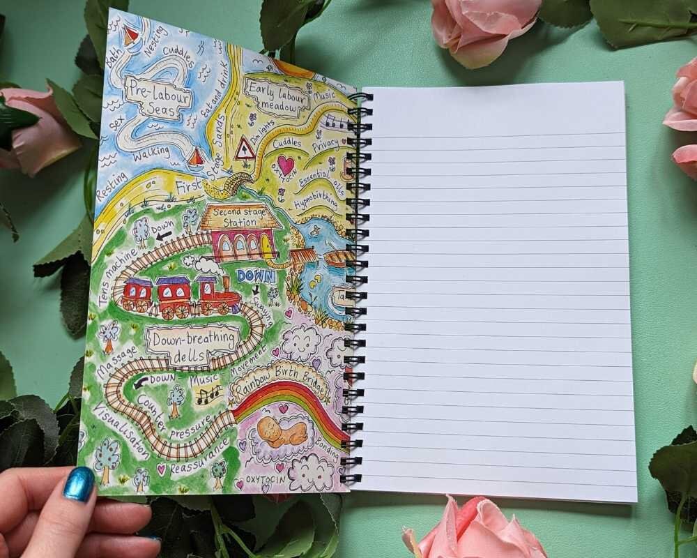 Stages of Birth A5 Midwife Notebook | Doula Notepad | New Baby Diary | Student Midwife | Pregnancy | Birthkeeper | Hypnobirthing