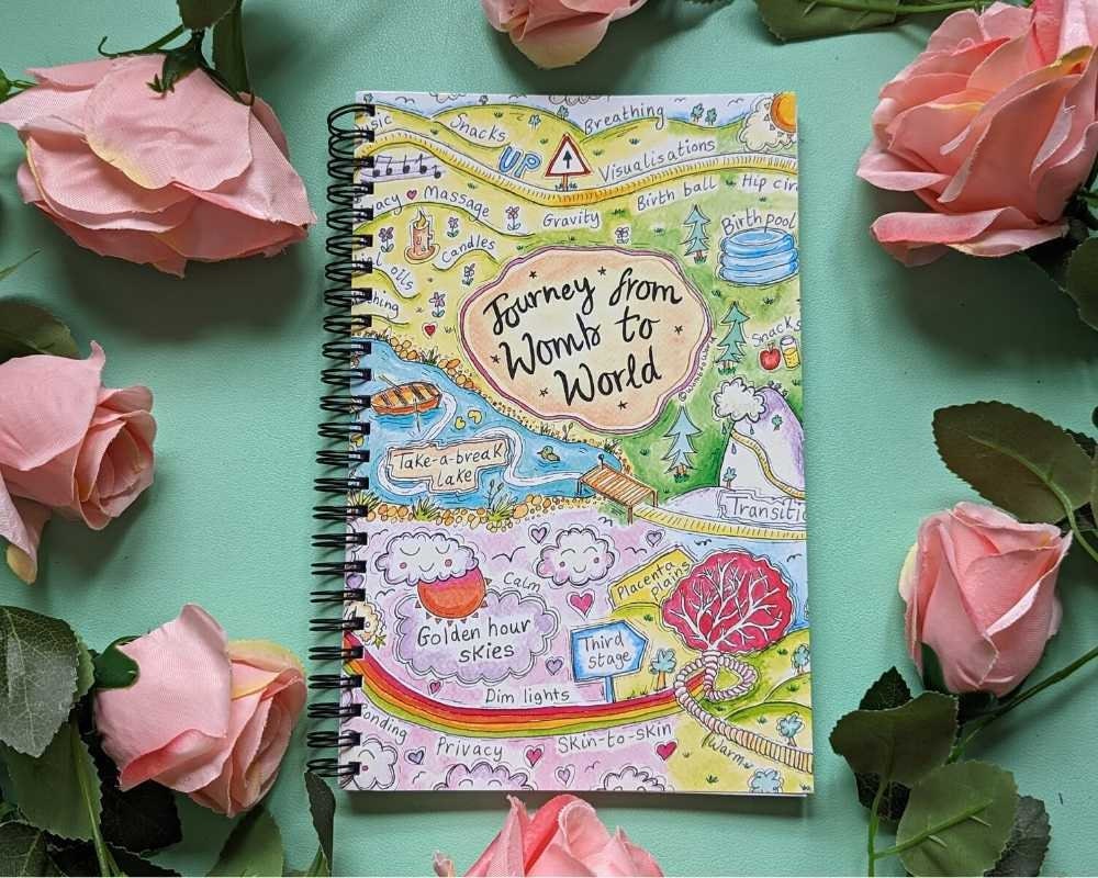 Stages of Birth A5 Midwife Notebook | Doula Notepad | New Baby Diary | Student Midwife | Pregnancy | Birthkeeper | Hypnobirthing