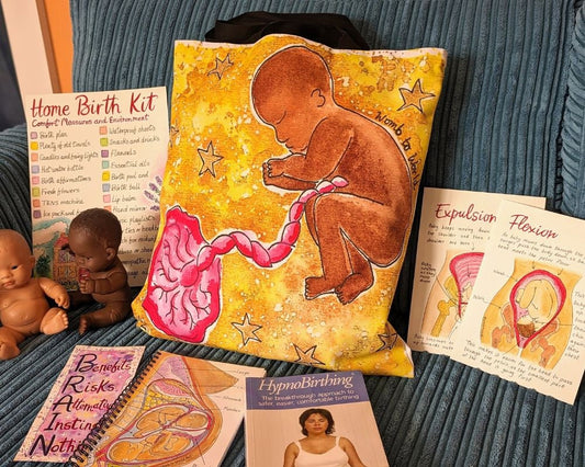 Baby in Womb Art Bag | Pregnancy Maternity Bag | Hospital Bag | Antenatal Education Gift | Midwife Gift