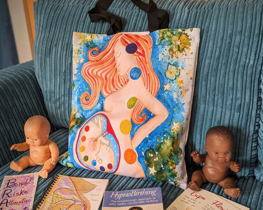 Chakras in Pregnancy Bag | Spiritual Maternity Bag | Birth Bag | Antenatal Education Gift | Midwife Gift