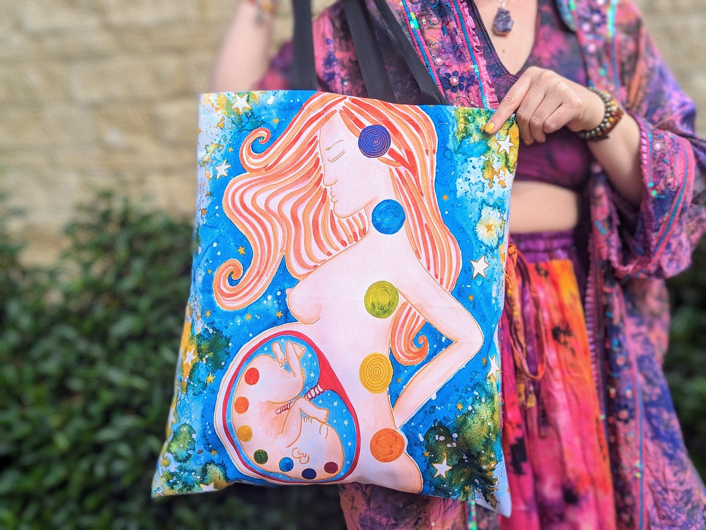 Chakras in Pregnancy Bag | Spiritual Maternity Bag | Birth Bag | Antenatal Education Gift | Midwife Gift