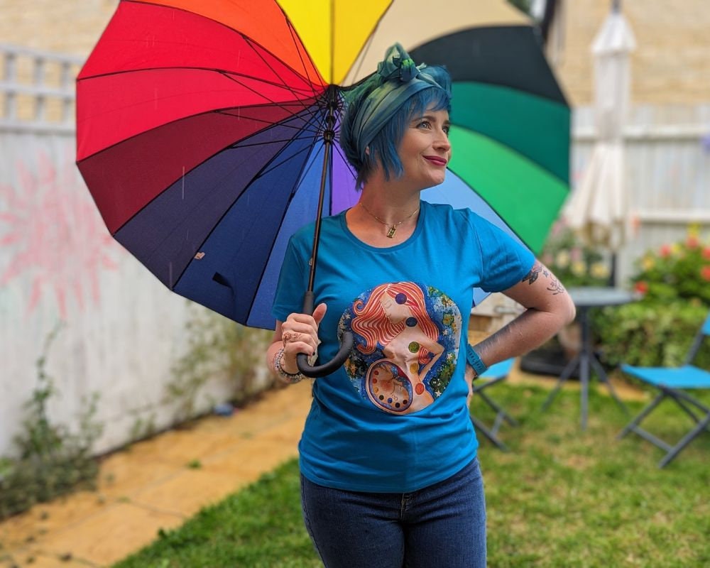 Organic Cotton Doula T-Shirt Pregnancy Chakras | Birth Worker Top | Birth Tshirt | Antenatal Education | Midwife Gift