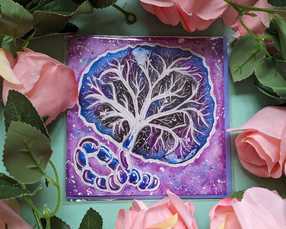 Cosmic Placenta Art Pregnancy Greetings Cards
