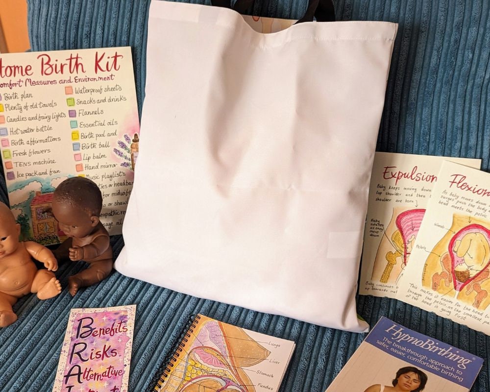 Baby in Womb Art Bag | Pregnancy Maternity Bag | Hospital Bag | Antenatal Education Gift | Midwife Gift