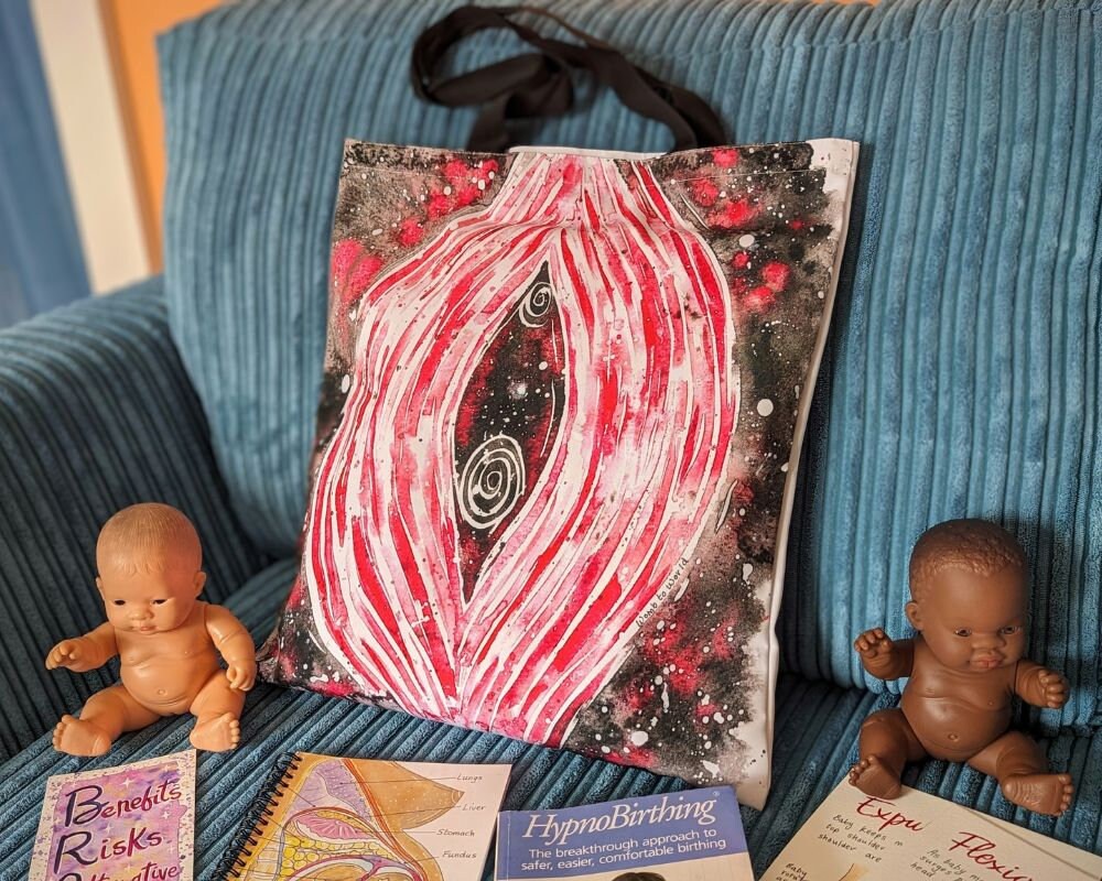 Yoni Art Bag | Tantra Bag | Birth Bag | Holistic Healing Gift | Midwife Gift | Feminist