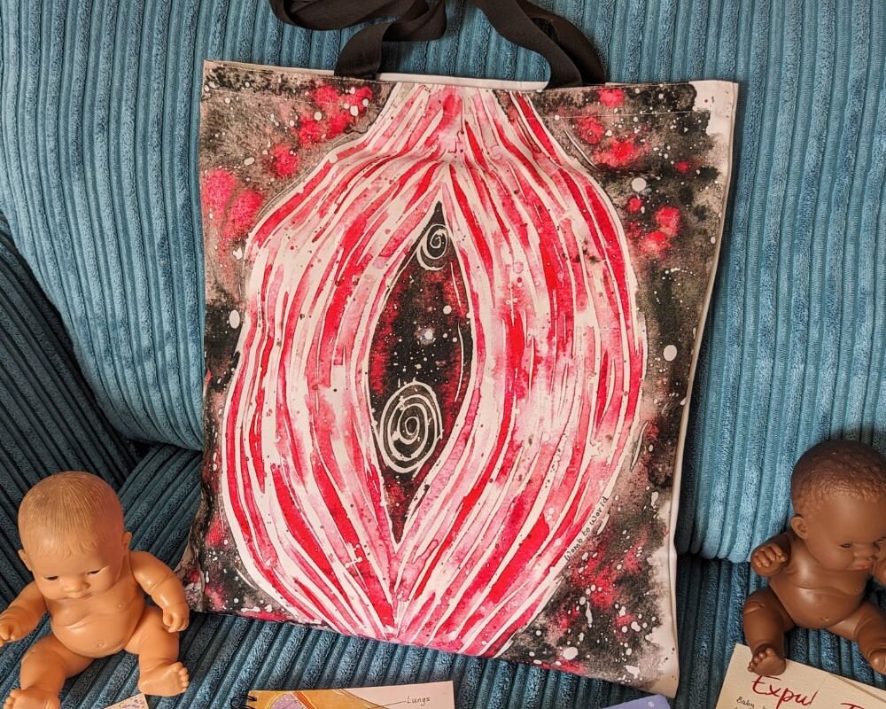 Yoni Art Bag | Tantra Bag | Birth Bag | Holistic Healing Gift | Midwife Gift | Feminist