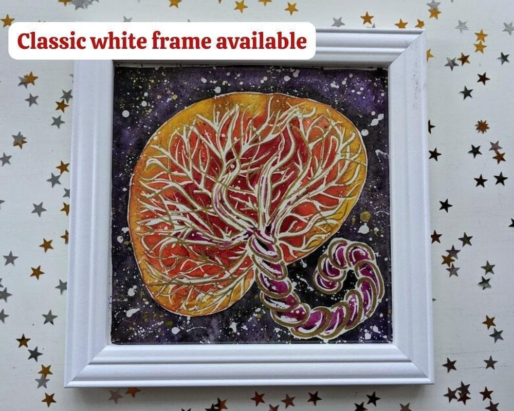 Uterus Art Watercolour