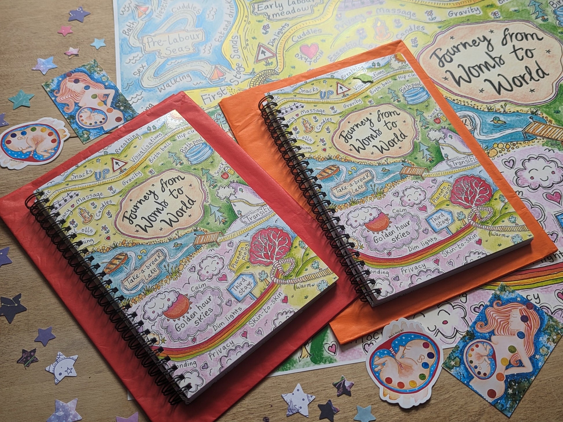 Stages of Birth A5 Midwife Notebook | Doula Notepad | New Baby Diary | Student Midwife | Pregnancy | Birthkeeper | Hypnobirthing