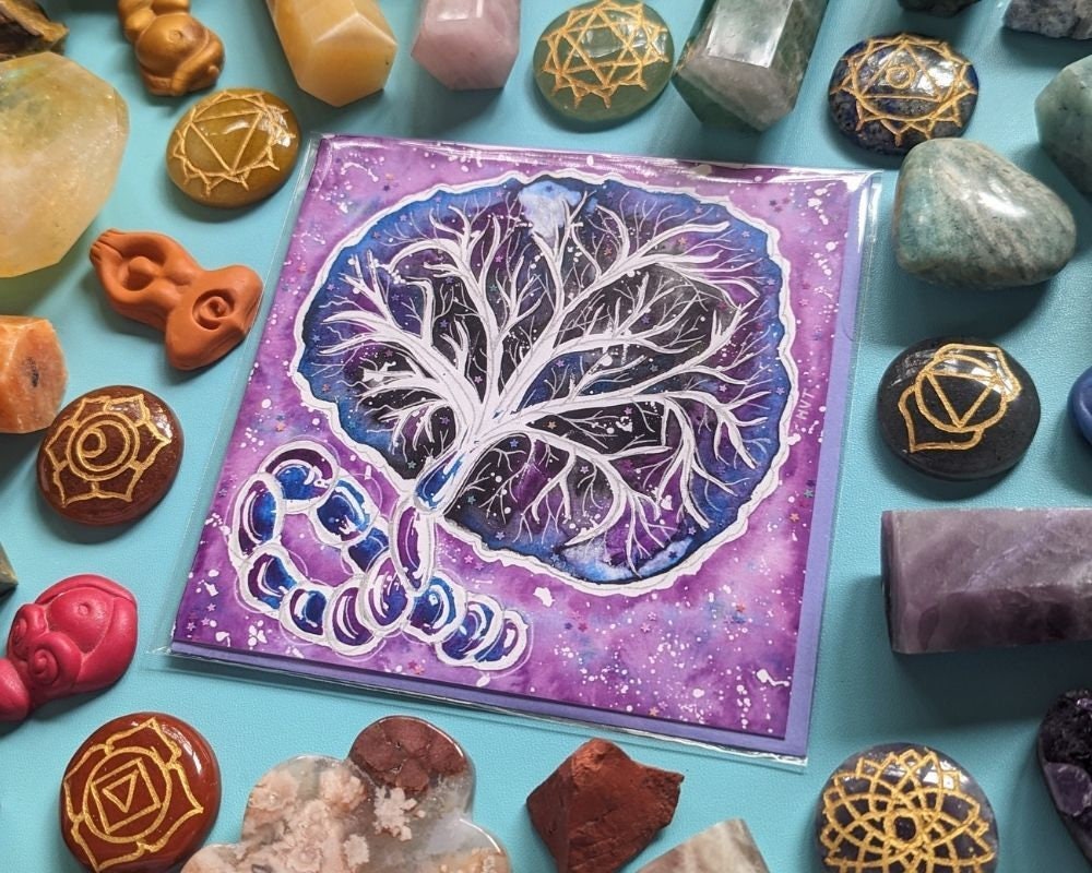 Cosmic Placenta Art Pregnancy Greetings Cards
