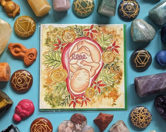 Baby in the Womb Pregnancy Greetings Cards