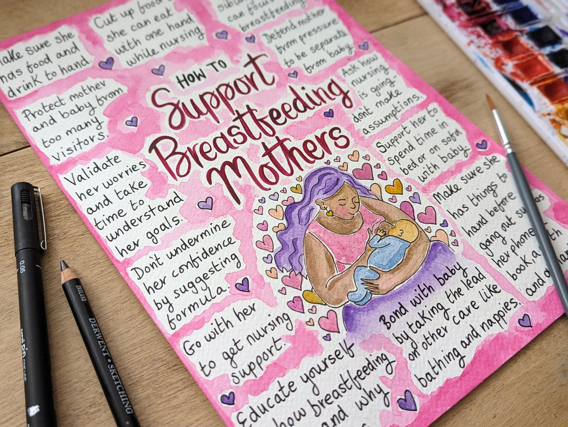 Support Breastfeeding Mothers PDF Handout Download | Antenatal Digital Downloads | Birthworkers | Midwives