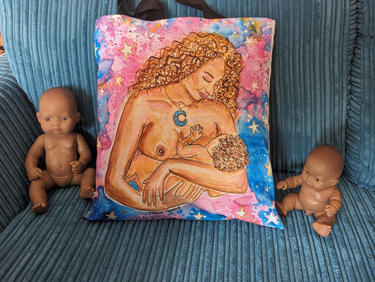 Breastfeeding Art Tote Bag | IBCLC Bag | Breast Art Bag | Peer Supporter | Midwife Gift