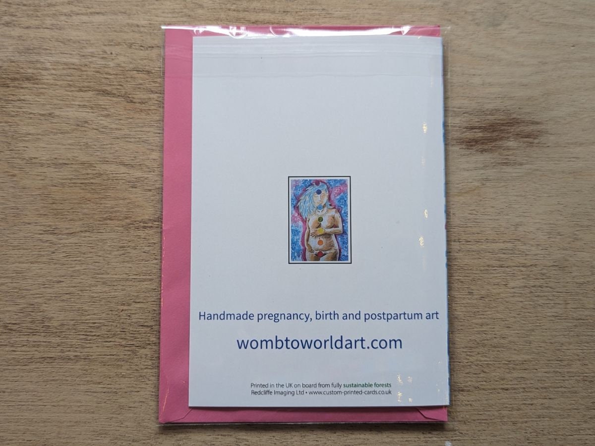 Spiritual Postpartum Watercolor Art Card: New Mother Gift