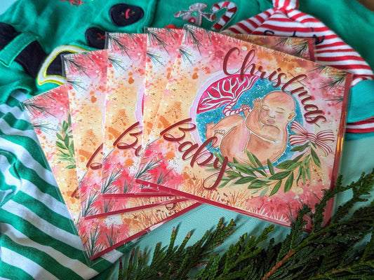 Christmas Baby Watercolor Cards: Doula Client Gifts