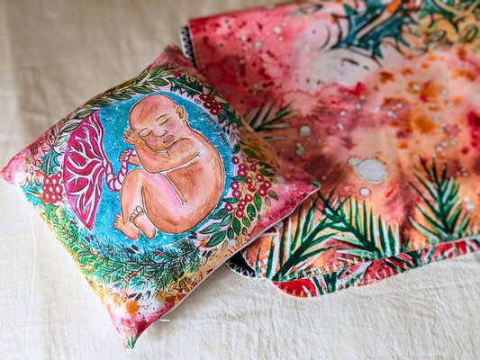 Christmas Baby Cushion | Pregnancy Gift | Doula | Midwife | Labour | Mum to be Gift | Birthkeeper Gift | Womb to World