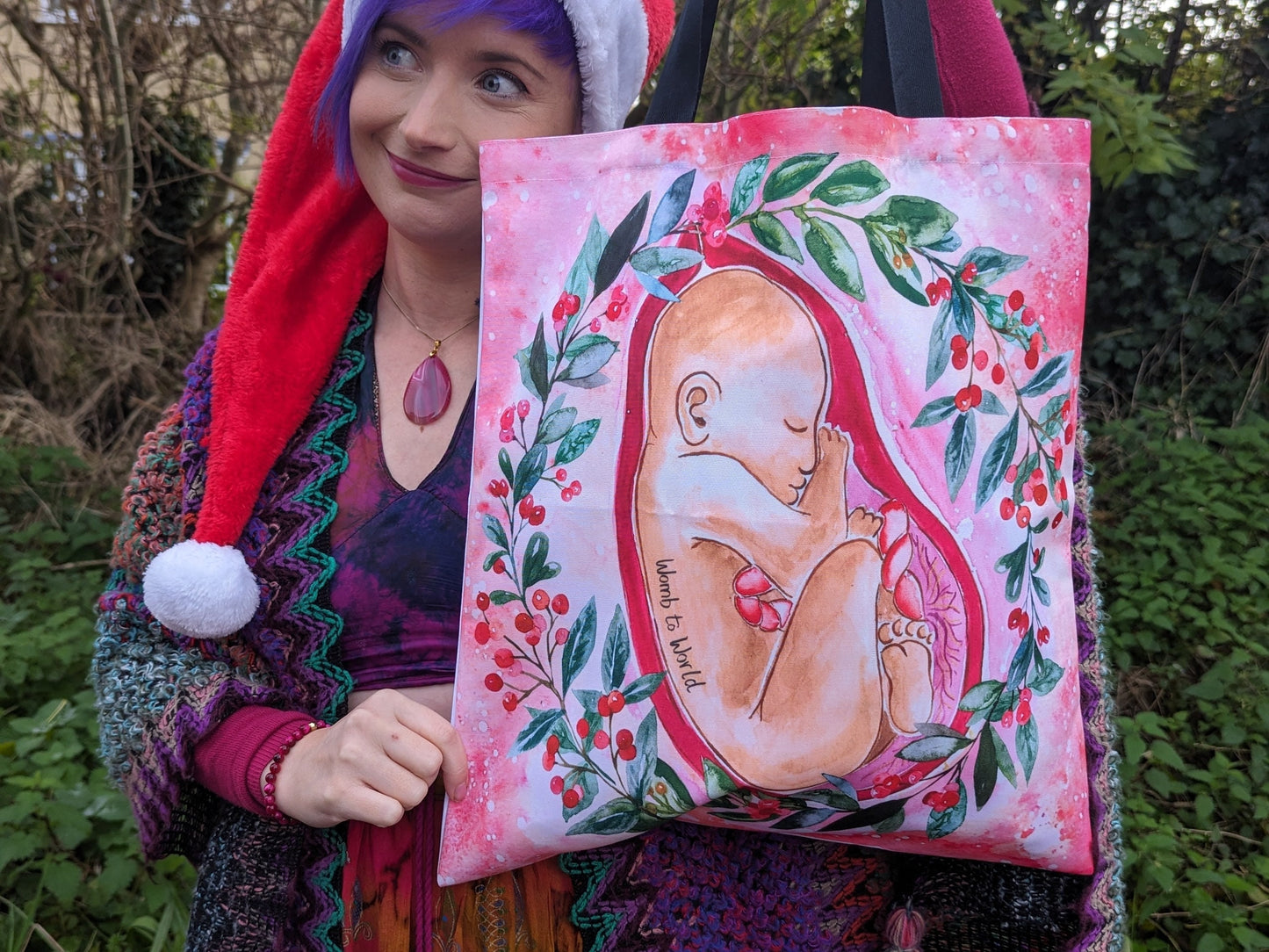 Christmas Baby Bag | Mummy to be | Doula Bag | Maternity Gift | Bump's First Christmas | Hospital Bag